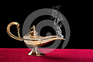 Burning magic lamp