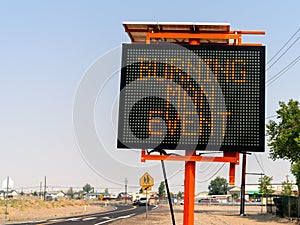 Burning Man Event sign in Wadsworth, Nevada