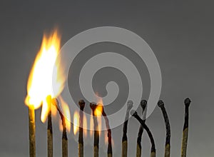 The burning matches