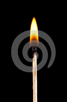 Burning matchstick