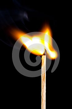 Burning matchstick