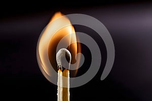 burning matchstick