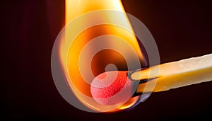burning matchstick