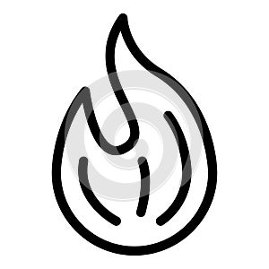 Burning metabolism icon, outline style