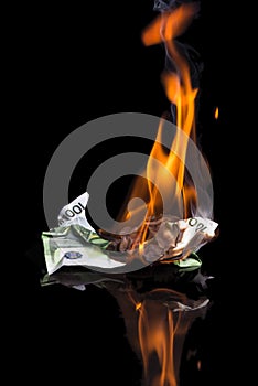 Burning money