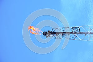 Burning Oil Gas Flare