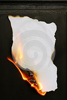 Burning paper