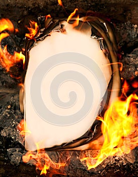 burning paper photo