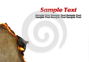 Burning paper background