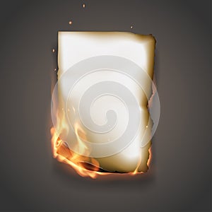 Burning paper photo