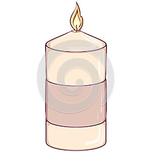 Burning pillar candle color