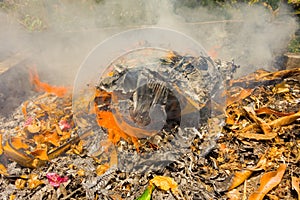 Burning rubbish in the caribbean