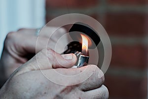 Burning sisha carbon