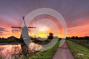 Sunrise over Rietveldse Molen photo