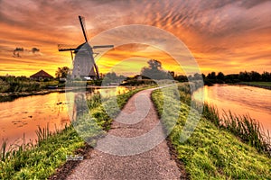 Sunrise over Rietveldse Molen photo