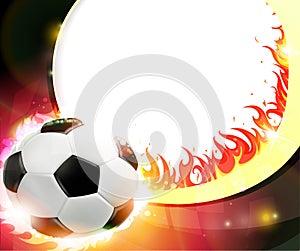 Burning soccer ball