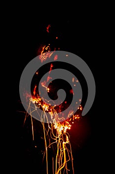 Burning steel wool graphic resource