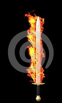 Burning sword