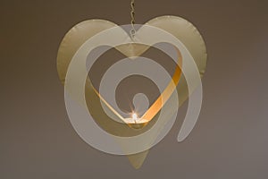 Heart shaped candle holder