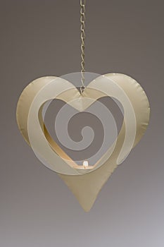 Heart shaped candle holder