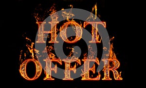 Burning Text hot offer