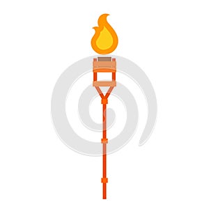 Burning tiki torch icon