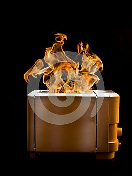 Burning toaster