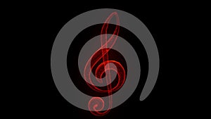 Burning treble clef