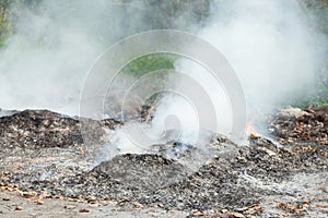 Burning waste pollution