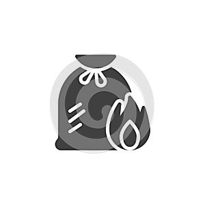 Burning waste vector icon