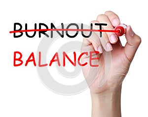 Burnout Balance Concept