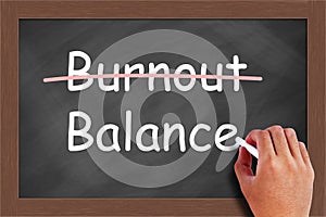 Burnout Balance Concept