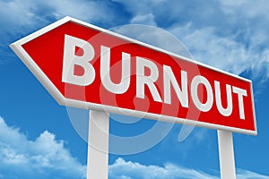 Burnout concept on signpost