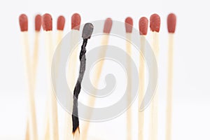 Burnout matches photo