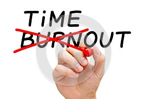 Burnout Timeout Concept photo