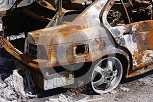 Burnt car