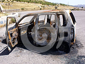 Burnt car