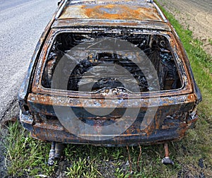 Burnt car