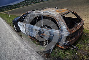 Burnt car