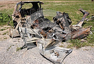 Burnt car