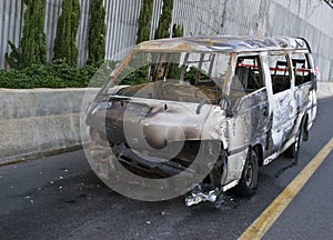 Burnt car