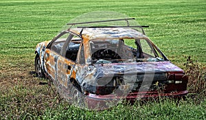 Burnt car photo
