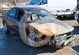 Burnt car, insurance claim