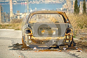 Burnt car