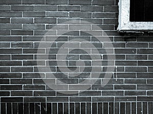 Burnt clay brick wall