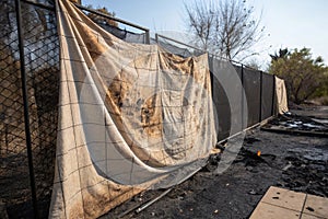 Burnt fabric background