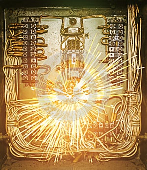 Burnt fuse box. Fuses and circuit breakers are safety devices had built into electrical system. When no circuit breakers a cable