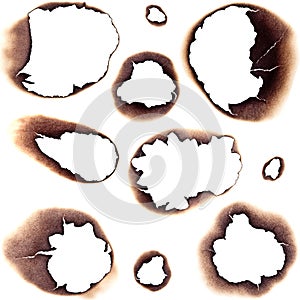 Burnt Holes in White Paper