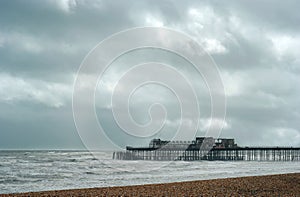 Burnt pier hastings england