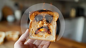 The burnt toast face.AI generated image